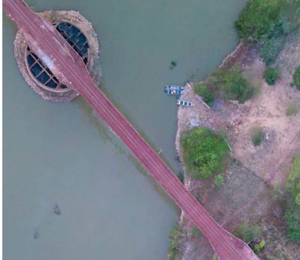 Levantamento topobatimétrico ponte ferroviária